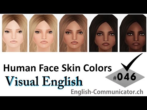 #046 Visual English Language Learning Practical Vocabulary Human Faces Skin Colours